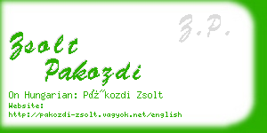 zsolt pakozdi business card